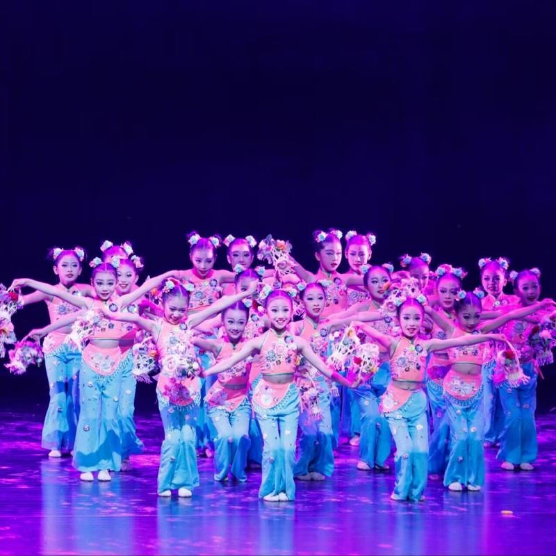 高档六一花儿挑挑舞蹈花篮道具胶东秧歌演鞋出服红的花红花表喜庆