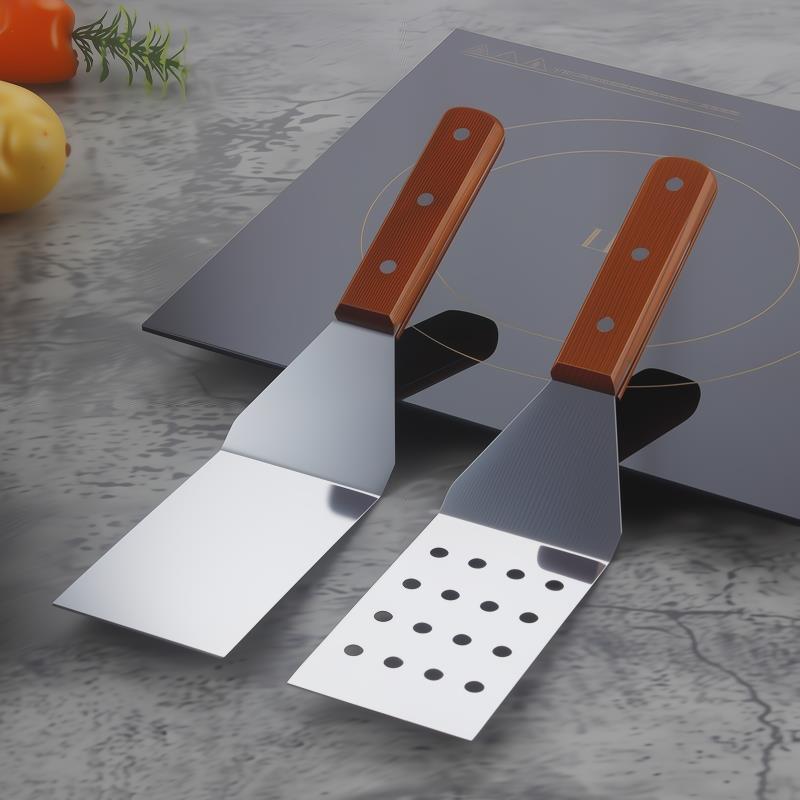 铁板烧铲子不锈钢煎铲商用油灰刀工具扒铲料理铲炒冰铲三角小平