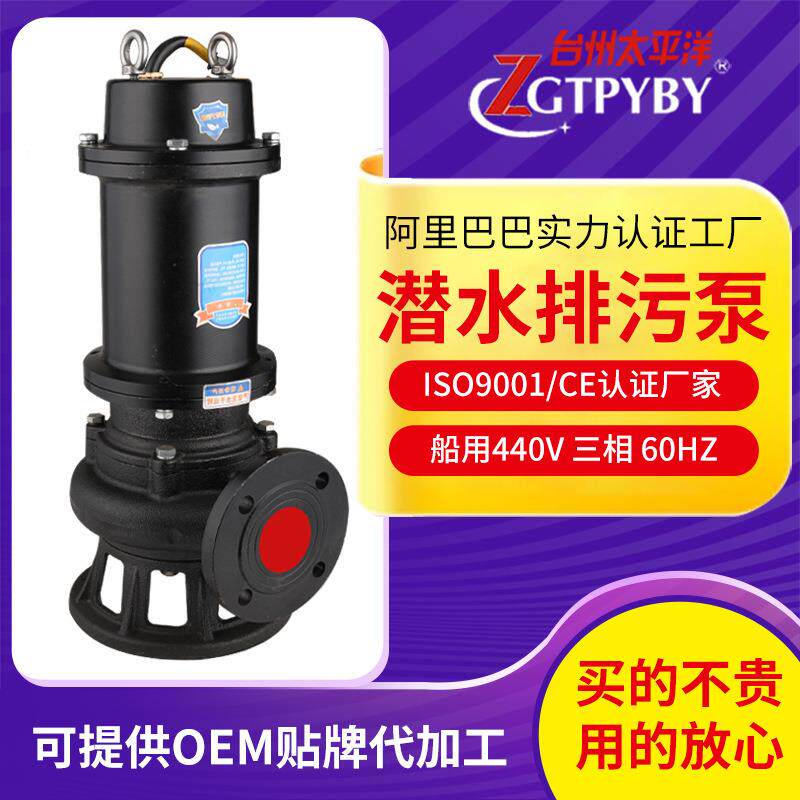 污水提升排放潜污泵JYWQ系列0.75kw污水泵3kw潜水排污泵