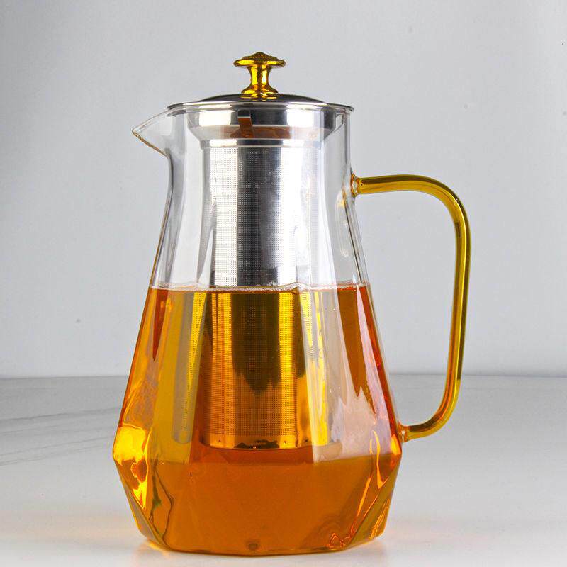 超大高硼硅耐热明火茶壶加厚玻璃不锈钢过滤茶具套装茶壶