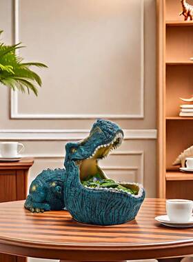 创D2354意个性龙收纳摆件糖盘鞋柜盒钥匙收纳恐家居装饰果品