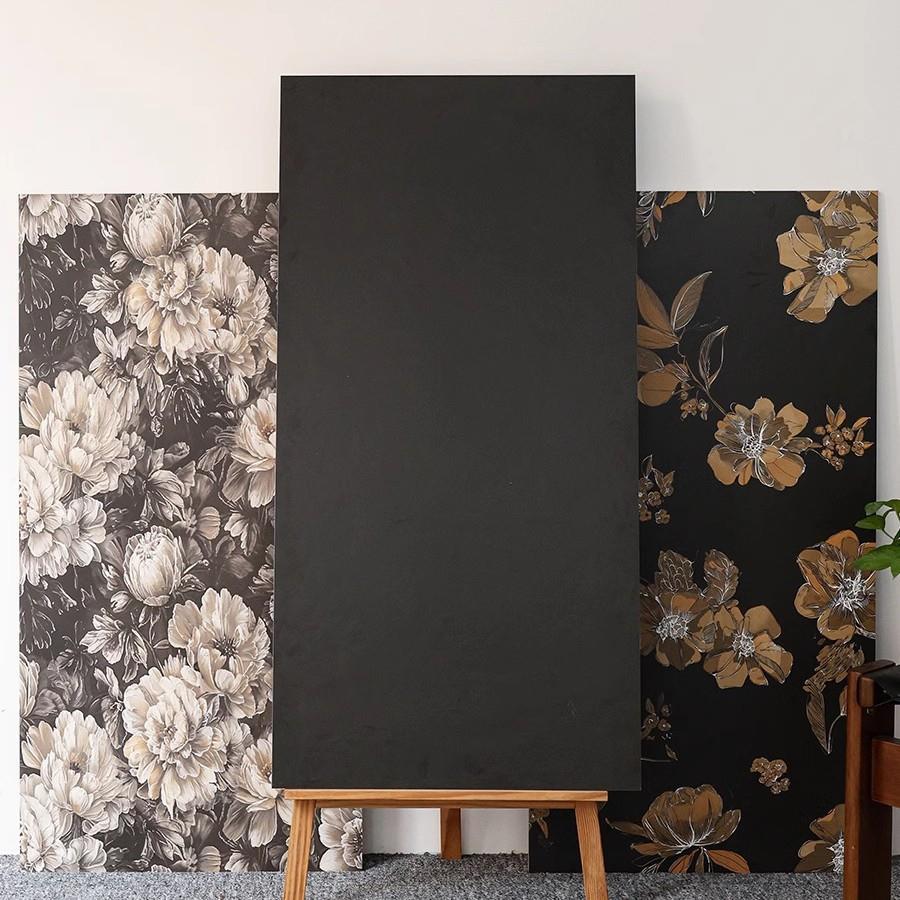 法式中古风黑色花砖600x1200商业空间浴室卫生间厨房墙砖地砖瓷砖