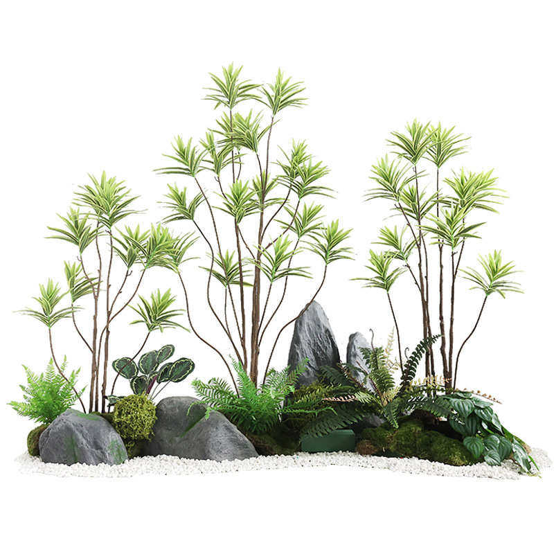 仿真百合竹绿植大型室内仿生绿植假盆栽仿真植物盆景客厅落地摆件