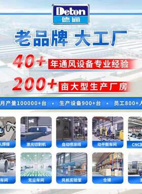 德通重锤式负压风机加厚工业排风扇豪华方角扇仓库工厂通风机GLF
