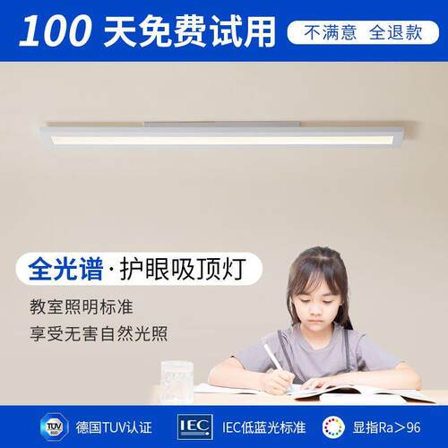 直销新款Niuy牛源科技全光谱简约吸顶灯长条过道灯高显值护眼极简