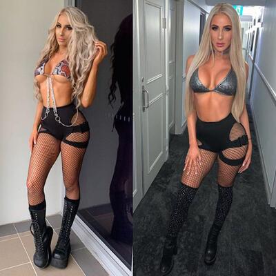 Women's Solid Color Buckle Crotchless Crotchless Shorts