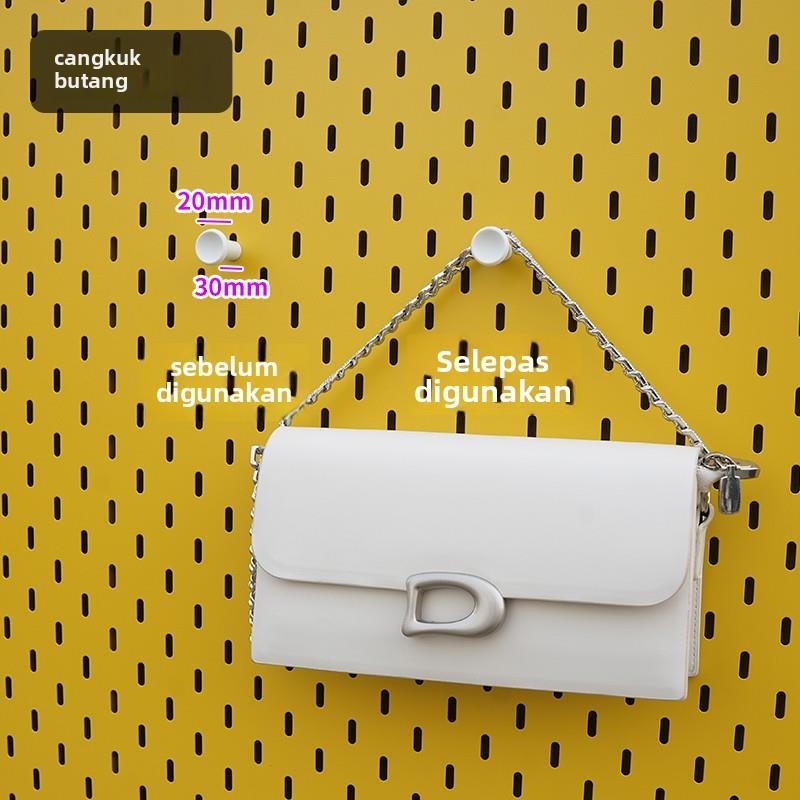 洞洞板置物架配件纽扣挂钩磁吸厨房挂钩收纳通用挂篮多功能层板