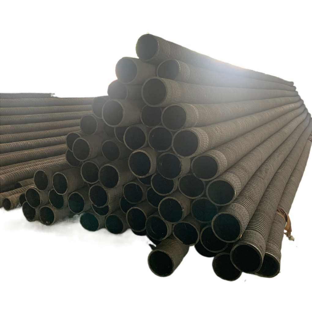 黑色橡胶管钢丝吸引管抽沙管耐磨泥浆管橡胶管高压吸水抽沙负压管