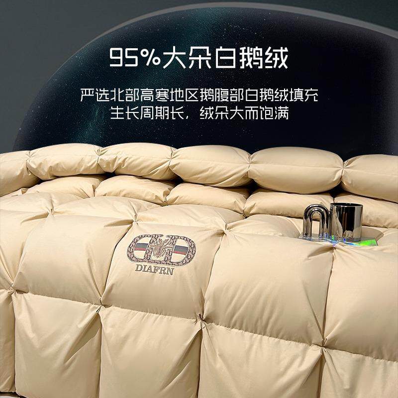 2025优质95白鹅绒被子被芯半成品被壳自己充绒静音柔软单被套