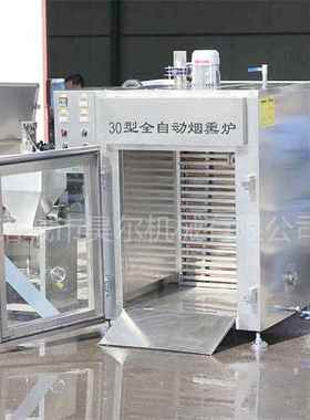 自动化设备电加动热红肠熏烟炉 大型专业熏腊肉设备 全熏AUJ自一