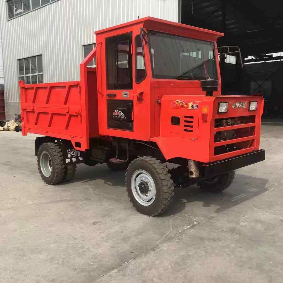 小型四轮自卸车工程矿用翻斗车农用圆头加高六轮四缸运输车