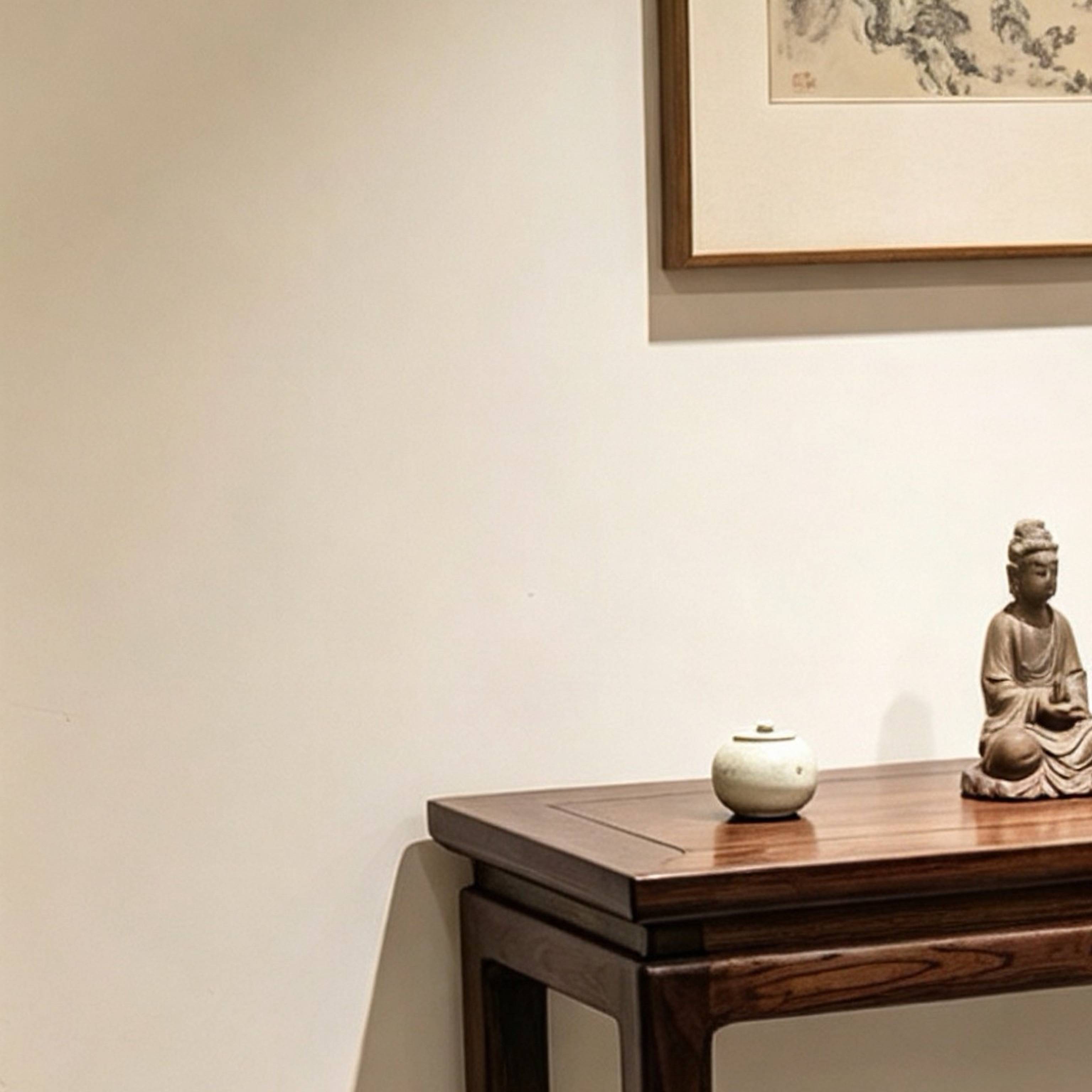 老榆木玄关新中式入户端景台禅意供桌实木条案彷古琴桌靠墙长条桌