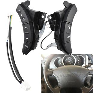 适用于丰田汉兰达陆地巡洋舰多功能方向盘控制开关75B037黑色