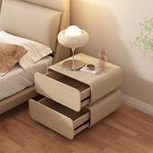 奶油风全实木简床柜意G01式 床头收 轻奢极头简卧室用家现代约整装