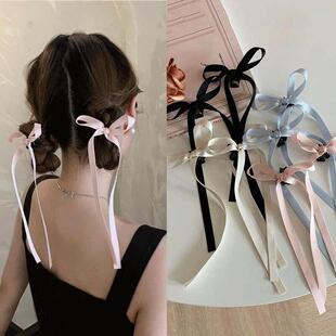 2PC Lovely Small Ribbon Hair Claw Clips for Girls Kids Party