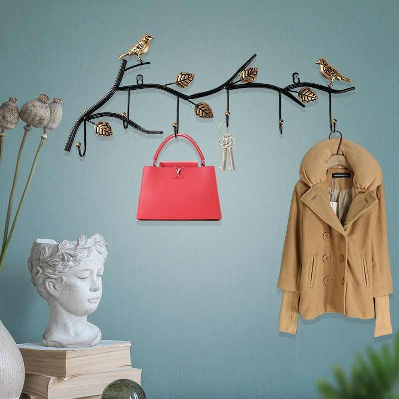 粘贴墙壁挂钩墙上挂衣架卧室门后粘贴衣帽钩玄关入户挂衣钩装饰壁