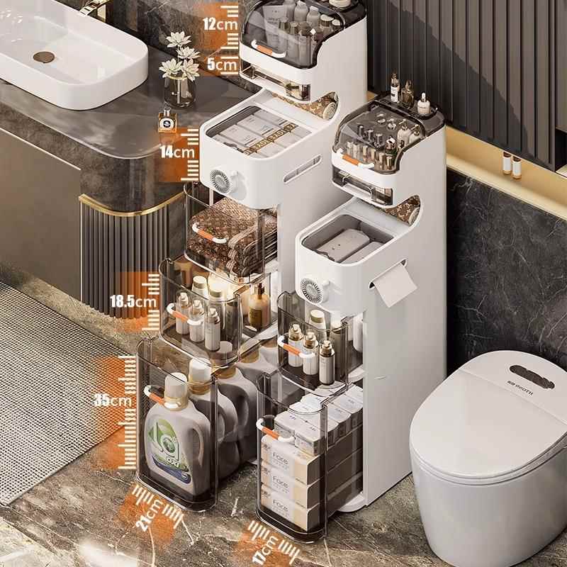 厨收KZB纳缝隙柜抽屉式冰夹缝卫生间柜边房柜超窄缝储箱物置物架