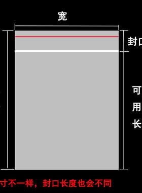 新款直销25*5CM 双层10丝 自封袋 服装包装袋 透明加厚PE袋 100只