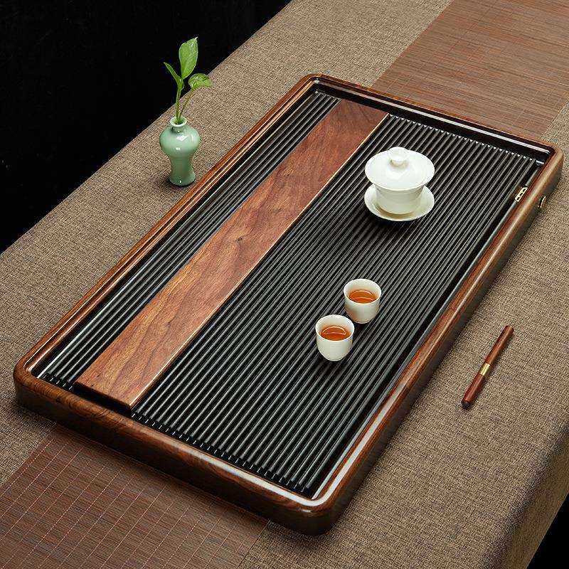 北美胡桃木茶盘电木家用干泡简约茶台新中式高端功夫实木茶具