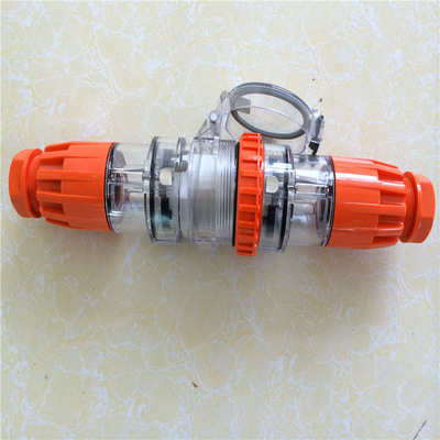 HUNAOCT环澳户外澳标工业防水防雨三相五孔弯公耦合器插头56PA532