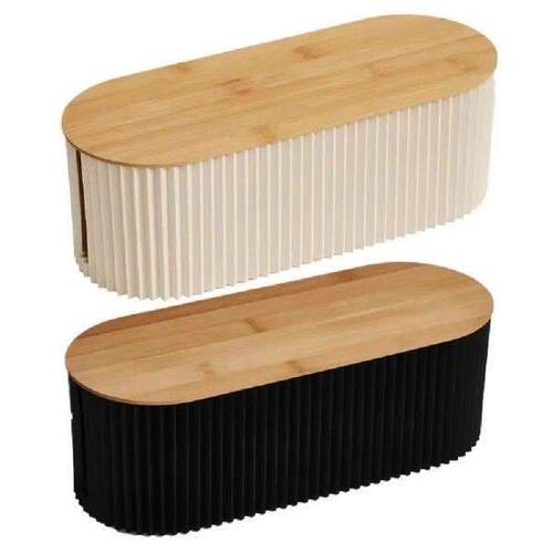Wooden Cover Power Line Storage Case Plastic Dustproof