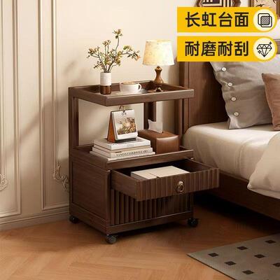 简约床头柜家用卧室轻奢出租房用小型多功能超窄床头收纳柜置物架