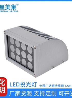 12W18W24W投光灯户外防水照明灯LED大楼外墙投射灯户外壁灯