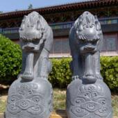 石雕蓝石吸水兽古玩庭院镇屋屋门墩手雕吸水兽饰品