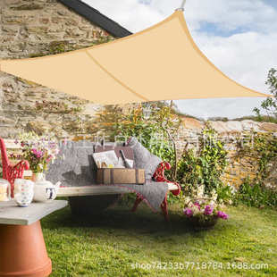 跨境天幕户外烧烤露营野餐便携式 矩形4X4米防晒隔热防雨遮阳帆