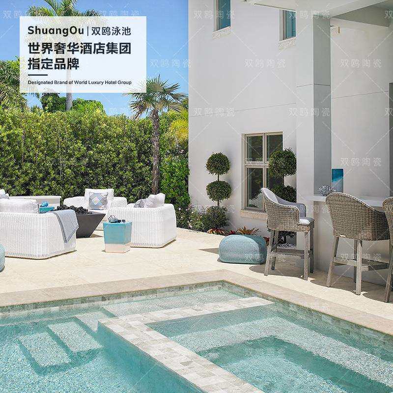 双鸥通体瓷砖R11防滑砖粗糙瓷质岸边户外花园庭院浴室阳台地面砖