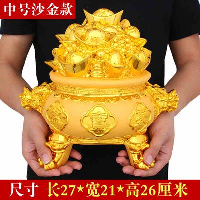 正品聚盆招财店聚宝财摆件八方来家财风水用旺宅铺旺财装饰品开业