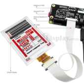 2.7寸264x176分辨率电子纸 配套树莓派转接板 白底红黑双色字