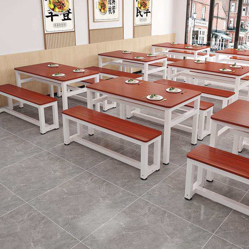 供应长条餐桌长方形快餐桌椅组合家具小吃店商用餐饮桌子