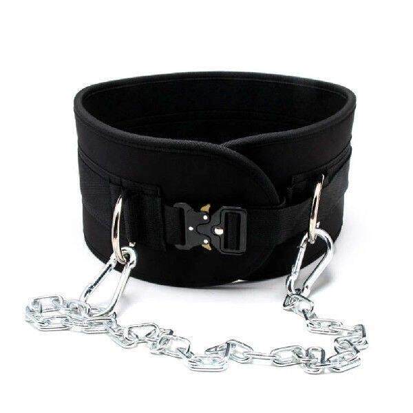 Fitness Dip Belt with 31inch Steel Chain and D-Ring