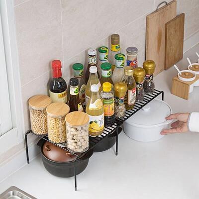 kitchen layering shelves cupboard dish shelf bathroom makeup