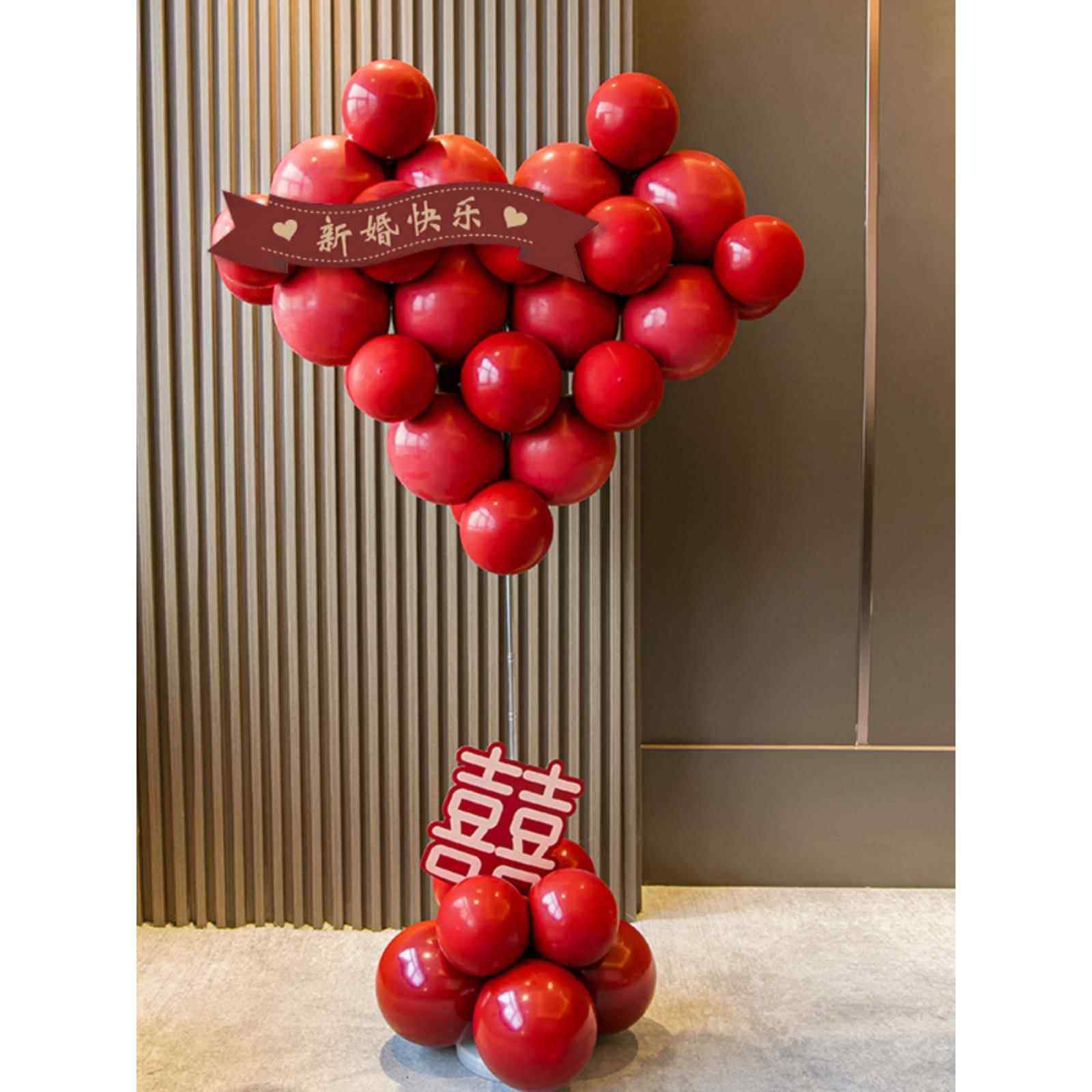 红色爱心气球立柱婚房布置装饰场景订婚求婚汽球装扮婚礼婚宴场地,节庆用品/礼品,气球,淘宝优惠券,粉丝福利购,淘宝优惠卷
