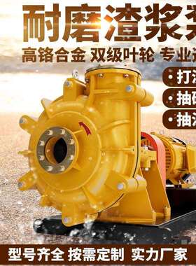 ZJG卧式渣浆泵渣浆泵抽沙压滤机入料泵耐磨矿用大型抽沙泵