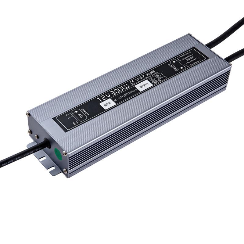 12V/24V400W长条开关电源 恒压驱动电源厂家 户外全灌胶防水电源