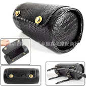 27.5 电动车摩托机车边包复古皮革圆筒后座尾包通用车头挂包 13cm