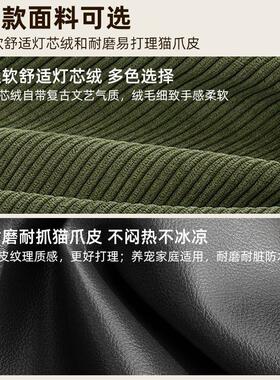 黑色沙发客厅小户型出租房卧室双三人位耳朵直排布艺2025新款