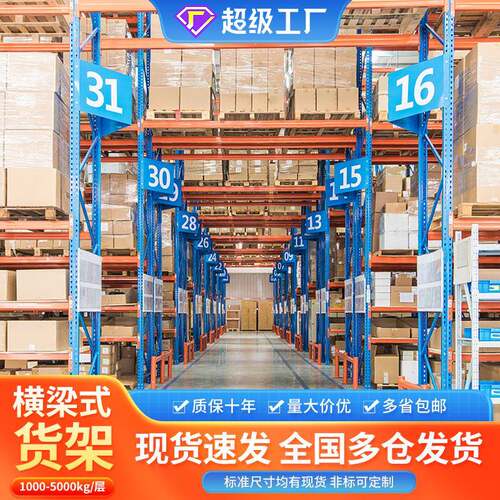 重型货架厂家横梁式高位托盘仓库货架高承重驶入式仓储货架
