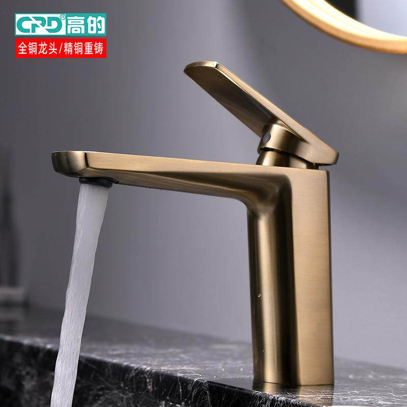 新款直销面盆水龙头全铜酒店意式简约家用洗脸盆龙头冷热洗手盆龙