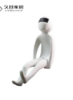 现代简约人物抽象雕塑装饰品摆件售楼处酒店大堂玄关艺术品摆设