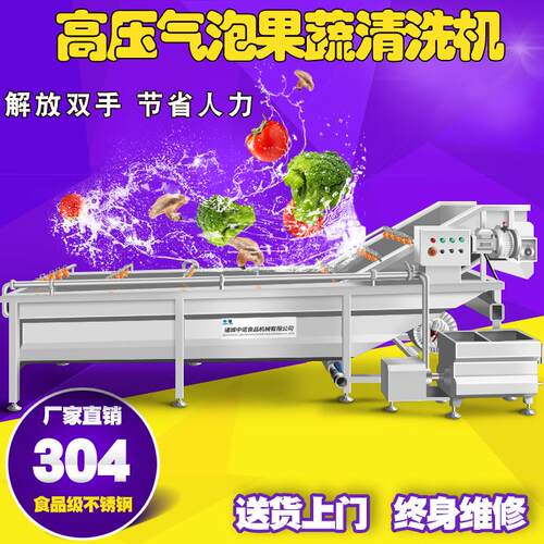 西兰花去农残气泡消毒机 工厂鸡蛋果清洗机定制酸枣清洗打泥设备