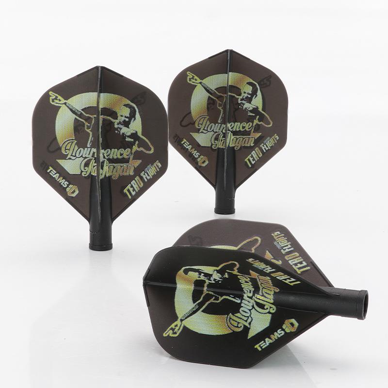 CUESOUL/Q獣标准型弹簧黑色镖翼AK4飞镖叶旋转尾翼专业飞镖尾叶