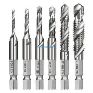 A5YE 6pcs Tap M10 Drill Screw HSS Countersink Taps Bits