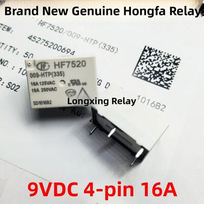 全新Hf7520 005 009 012 024-Hstp常开4英尺5V 12V 24V 16A洪发