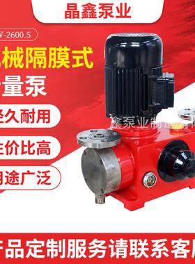 电动机械隔膜计量泵2GW-260/0.5污水处理耐腐化工加药定量泵厂家