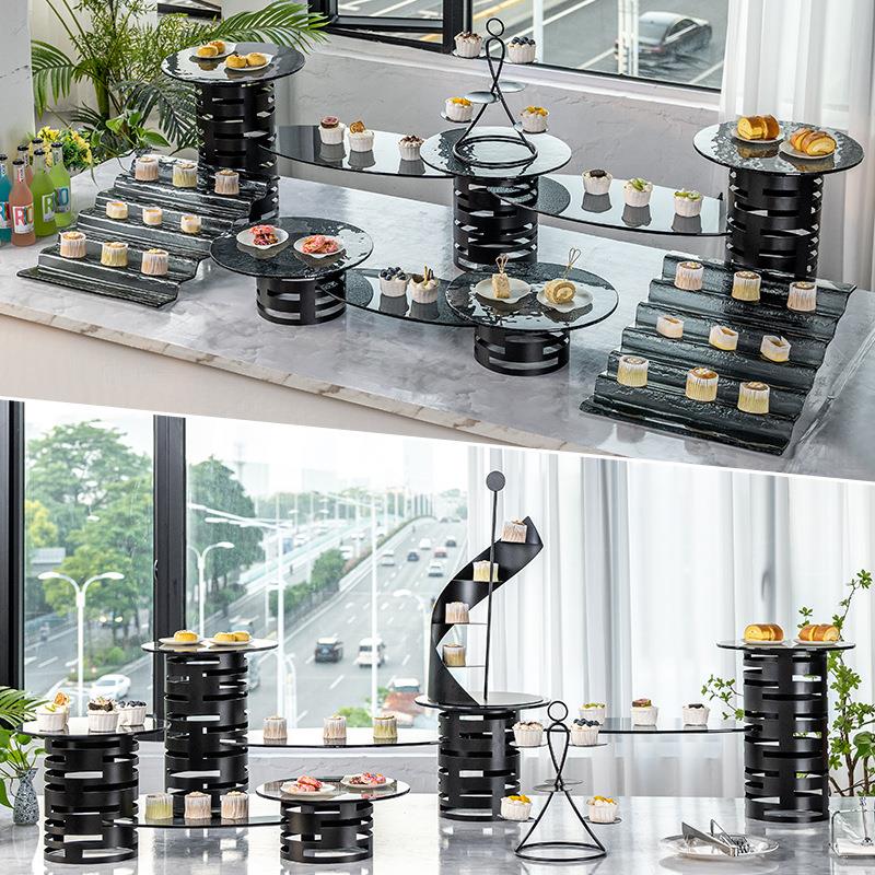 自助餐甜品台摆件展示架冷餐会套装茶歇摆台水果托盘蛋糕点心架子
