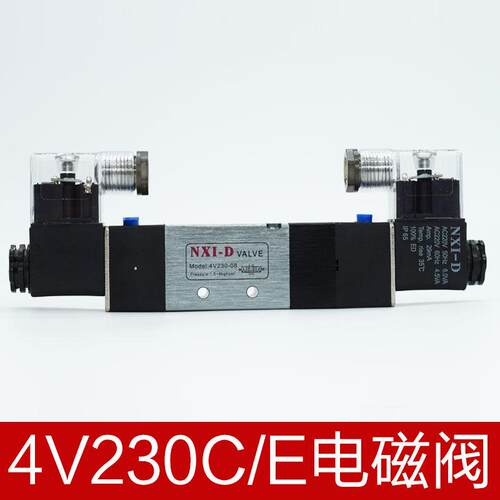 三位五通电磁阀4V230C中封E中泄P中压4V330电压AC220VDC24V12V